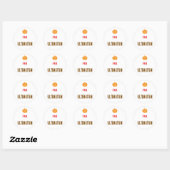 Sticker Rond Texte d'ultimatum final (Feuille)