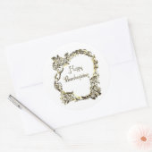 Sticker Rond Texte élégant du Bon thanksgiving de la Turquie do (Enveloppe)