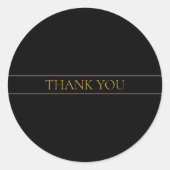 Sticker Rond Texte et lignes Gold personnalisables (Devant)