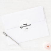 Sticker Rond Texte Groomsman et cravate Bow (Enveloppe)