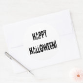 Sticker Rond Texte Halloween squelettique (Enveloppe)
