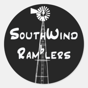 Sticker Rond Texte horizontal blanc d'autocollant noir