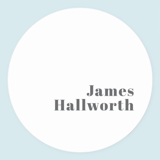 Sticker Rond Texte moderne élégant et rétro | Gris