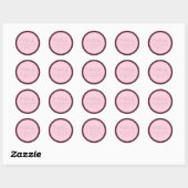 Sticker Rond Texte moderne personnalisable avec bordure (Feuille)