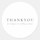 Sticker Rond Texte modifiable en Merci simple (Devant)