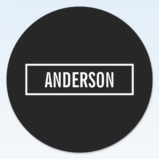 Sticker Rond Texte modifiable moderne dans le cadre style logo 