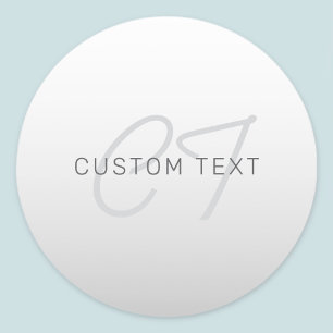 Sticker Rond Texte modifiable pour entreprise, salutation ou no