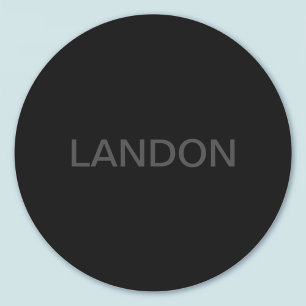 Sticker Rond Texte personnalisable Bold Modern Black & White