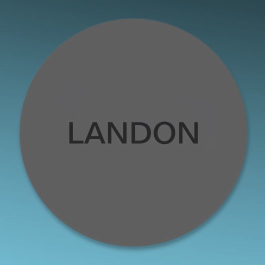 Sticker Rond Texte personnalisable | Bold Modern Black & White