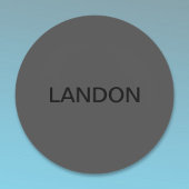 Sticker Rond Texte personnalisable | Bold Modern Black & White