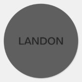 Sticker Rond Texte personnalisable | Bold Modern Black & White (Devant)