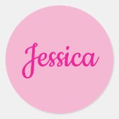 Sticker Rond Texte personnalisable cool (Devant)