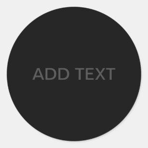 Sticker Rond Texte personnalisable   Gras moderne noir et gris 