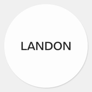 Sticker Rond Texte personnalisable Moderne gras Noir & Blanc