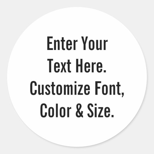 Sticker Rond Texte personnalisé (Devant)