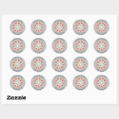 Sticker Rond texte personnalisé pizza (Feuille)