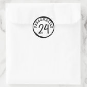 Sticker Rond Texte personnalisé Silencieux (Sac)