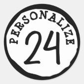 Sticker Rond Texte personnalisé Silencieux (Devant)