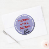 Sticker Rond Texter en conduisant (Enveloppe)