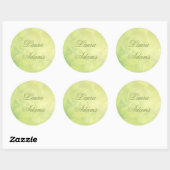 Sticker Rond texture Abstraite de chaux vert bokeh. Name. (Feuille)