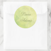 Sticker Rond texture Abstraite de chaux vert bokeh. Name. (Sac)