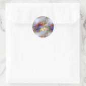Sticker Rond Texture abstraite d'encre alcoolique avec des acce (Sac)