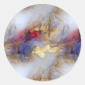 Sticker Rond Texture abstraite d'encre alcoolique avec des acce (Devant)