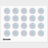 Sticker Rond Texture arc-en-ciel Abstraite (Feuille)