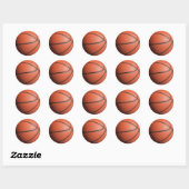 Sticker Rond texture de BASKETball (Feuille)