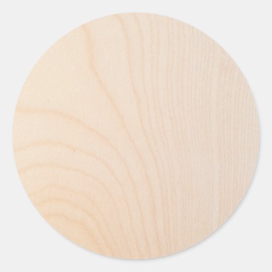 Sticker Rond texture de bois d'érable (Devant)