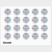 Sticker Rond texture de gemme opale merci (Feuille)