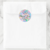 Sticker Rond texture de gemme opale merci (Sac)