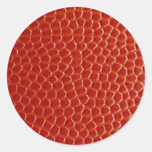 Sticker Rond Texture de gros plan du basket-ball (Devant)