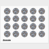 Sticker Rond Texture de marbre gris foncé de luxe avec veines d (Feuille)