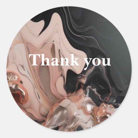 Sticker Rond texture de marbre taupe chic (Devant)