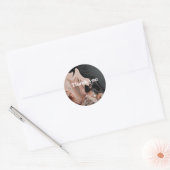 Sticker Rond texture de marbre taupe chic (Enveloppe)