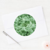 Sticker Rond Texture de marbre vert (Enveloppe)