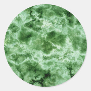 Sticker Rond Texture de marbre vert