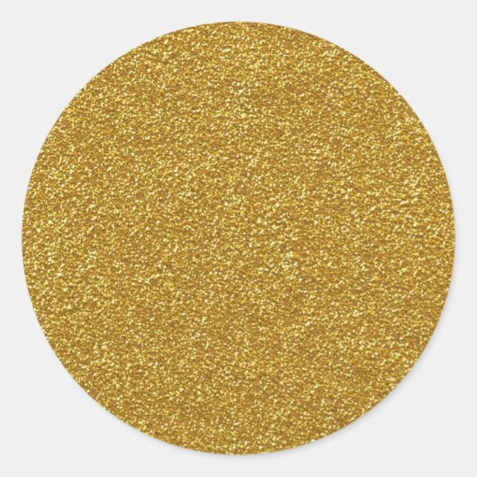 Sticker Rond Texture de parties scintillant en or métallique (Devant)