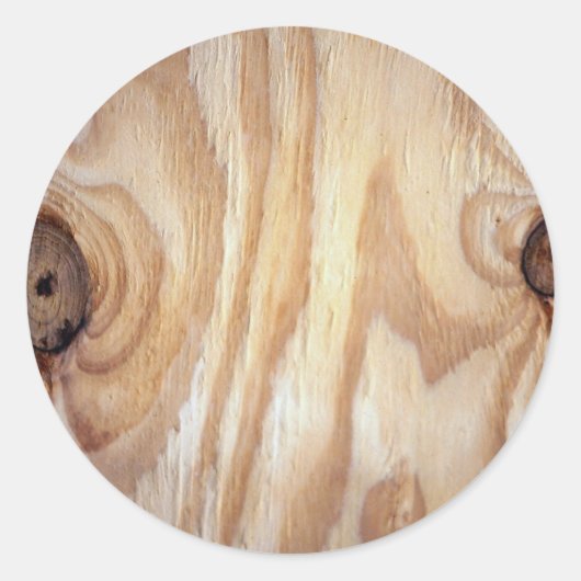 Sticker Rond texture du grain de bois (Devant)