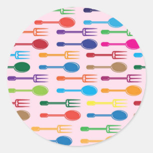 Sticker Rond Texture du repas