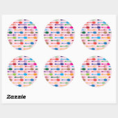 Sticker Rond Texture du repas (Feuille)