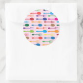 Sticker Rond Texture du repas (Sac)