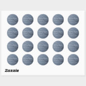 Sticker Rond Texture Dusty Blue Tulle (Feuille)