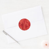 Sticker Rond Texture dynamique des muscles rouges Abstraite