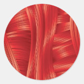 Sticker Rond Texture dynamique des muscles rouges Abstraite (Devant)