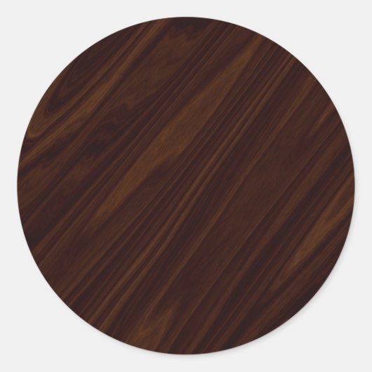 Sticker Rond Texture en bois foncé (Devant)