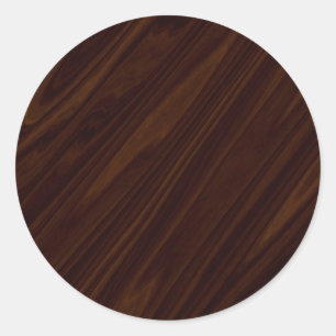 Sticker Rond Texture en bois foncé
