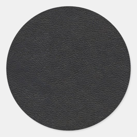 Sticker Rond Texture en cuir noir (Devant)