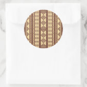 Sticker Rond texture ethnique Brown (Sac)